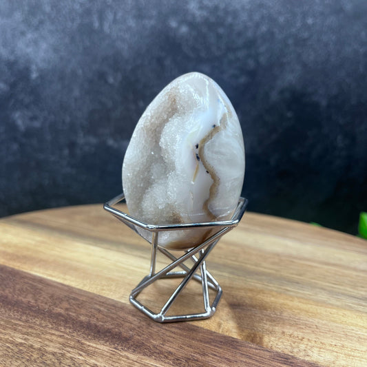 Druzy Banded Agate Egg