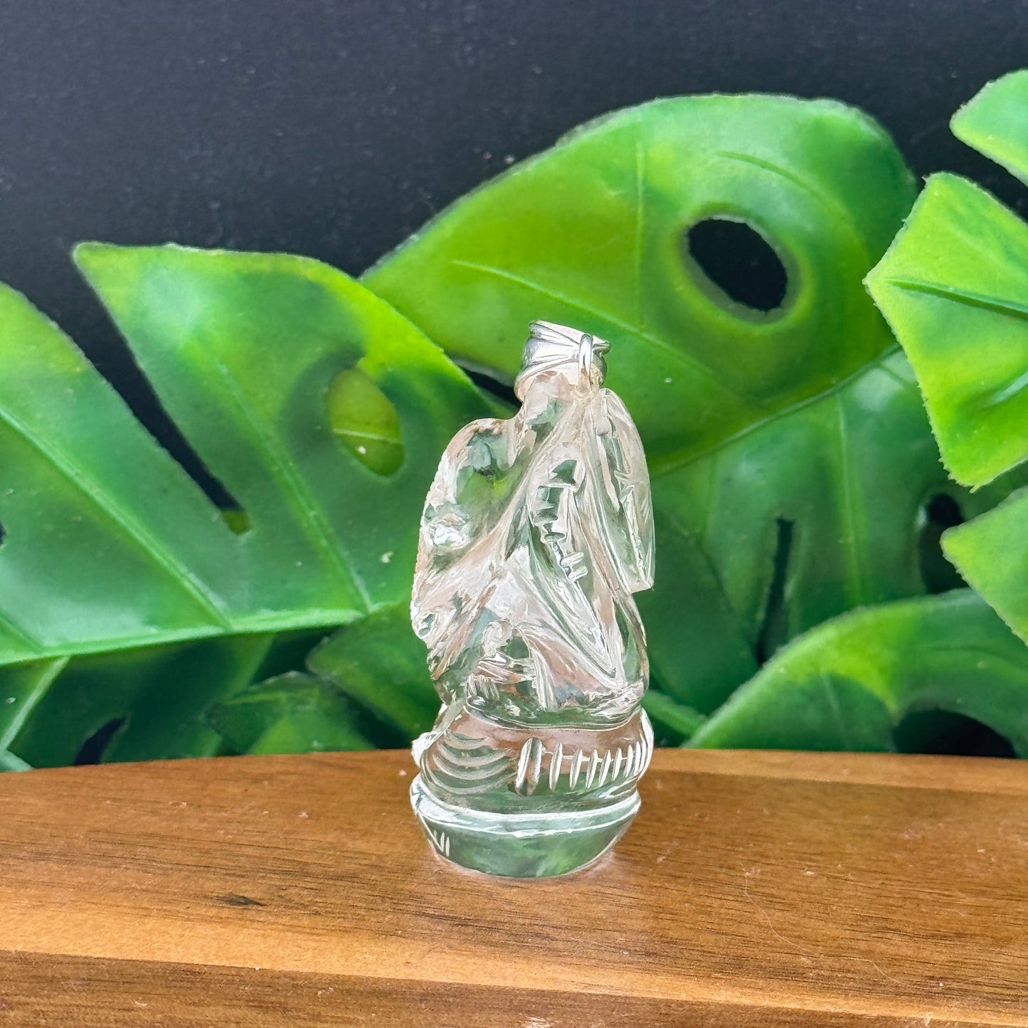 Clear Quartz Ganesh Pendant