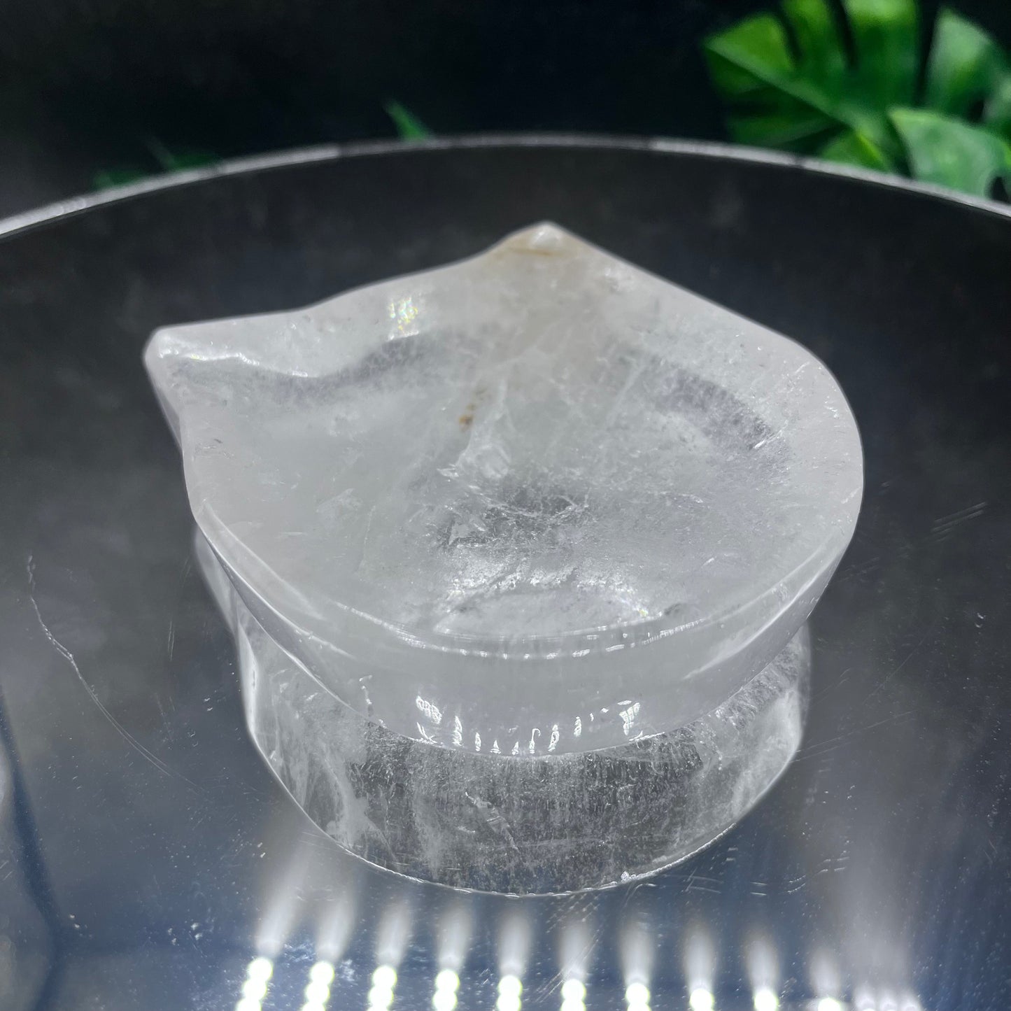 Clear Quartz Cat Bowl