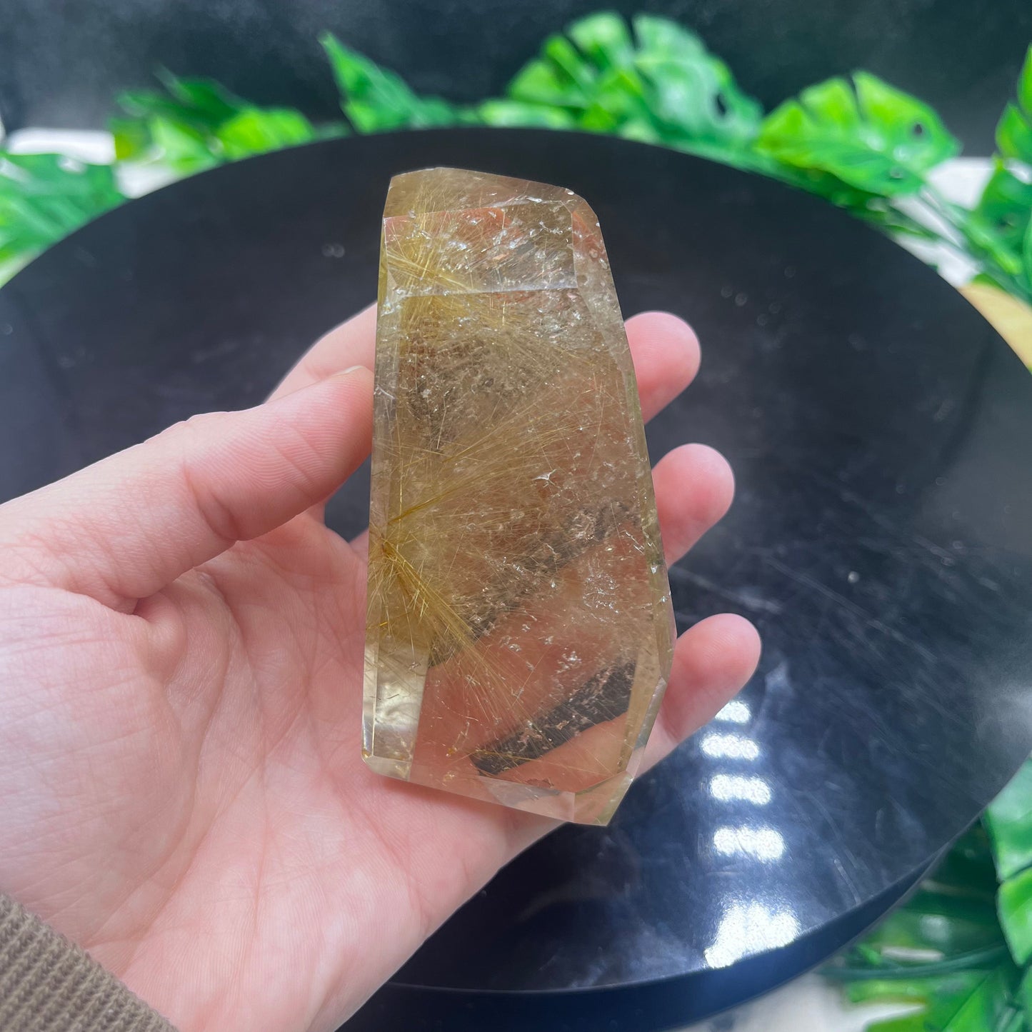 Gold Rutile in Quartz Freeform