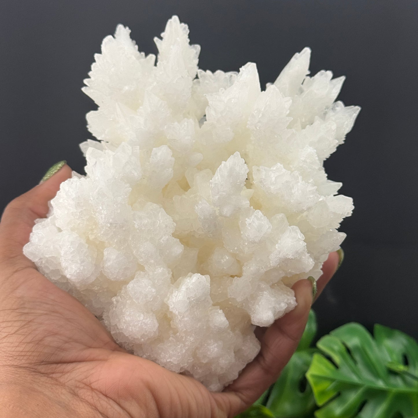 Large White Aragonite Cluster