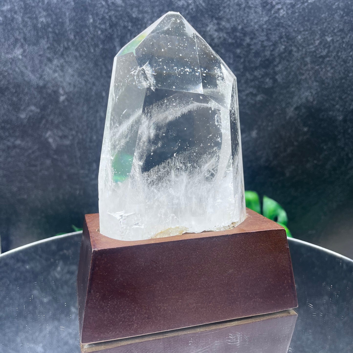 Clear Quartz Point on Stand