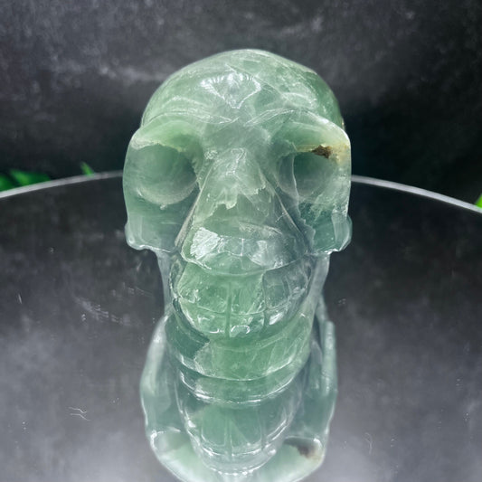 Green Fluorite Skull