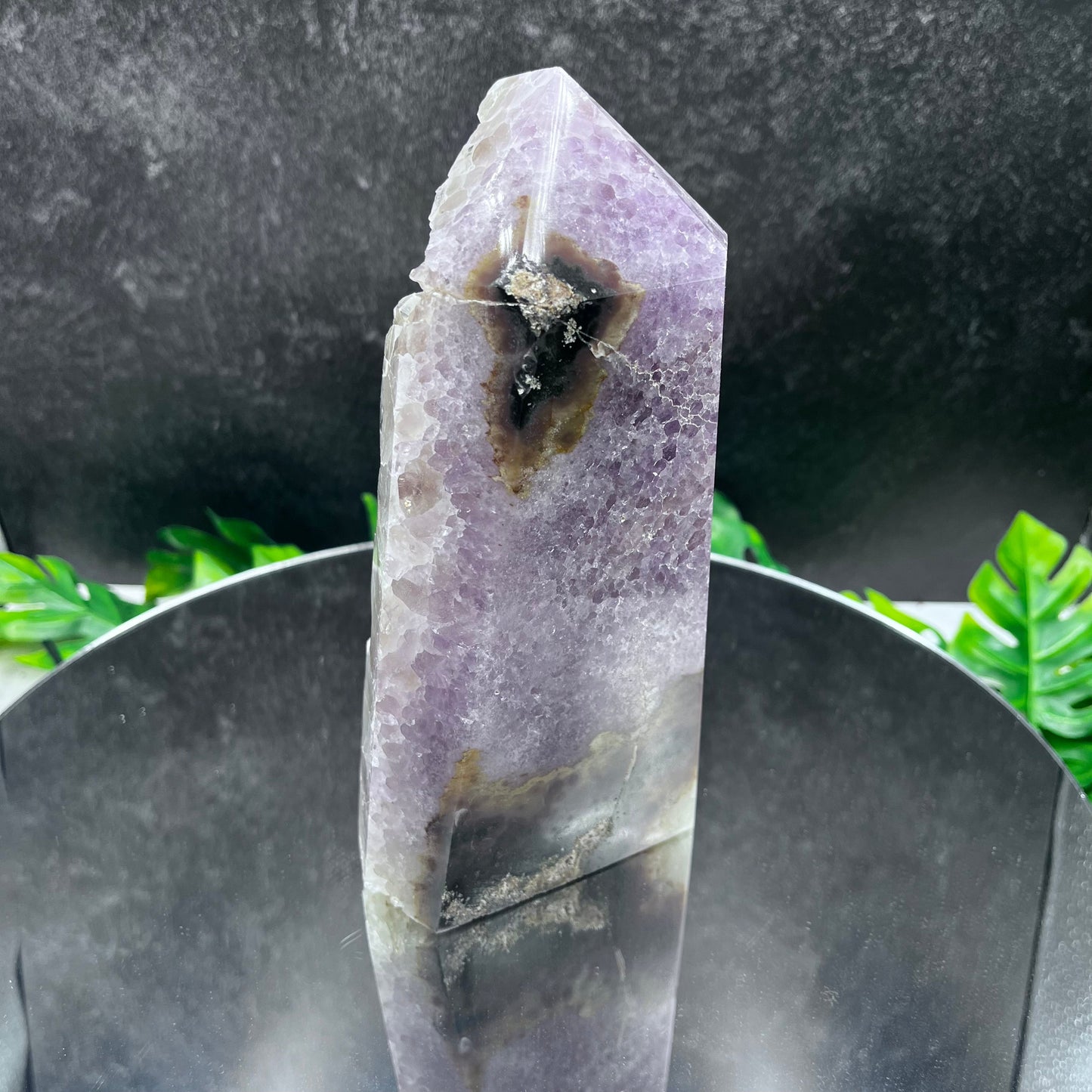 Amethyst in Quartz Cluster Tower