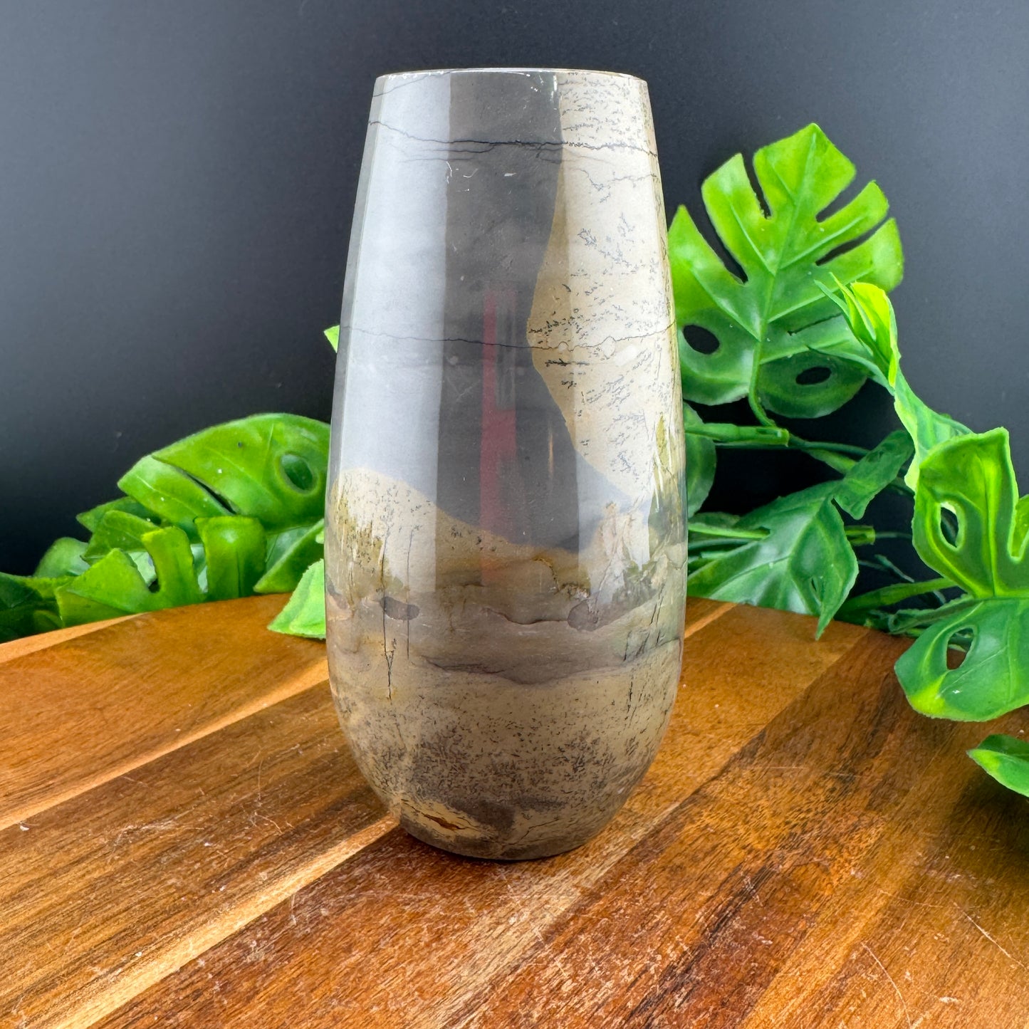 Grey Picture Jasper Small Vase