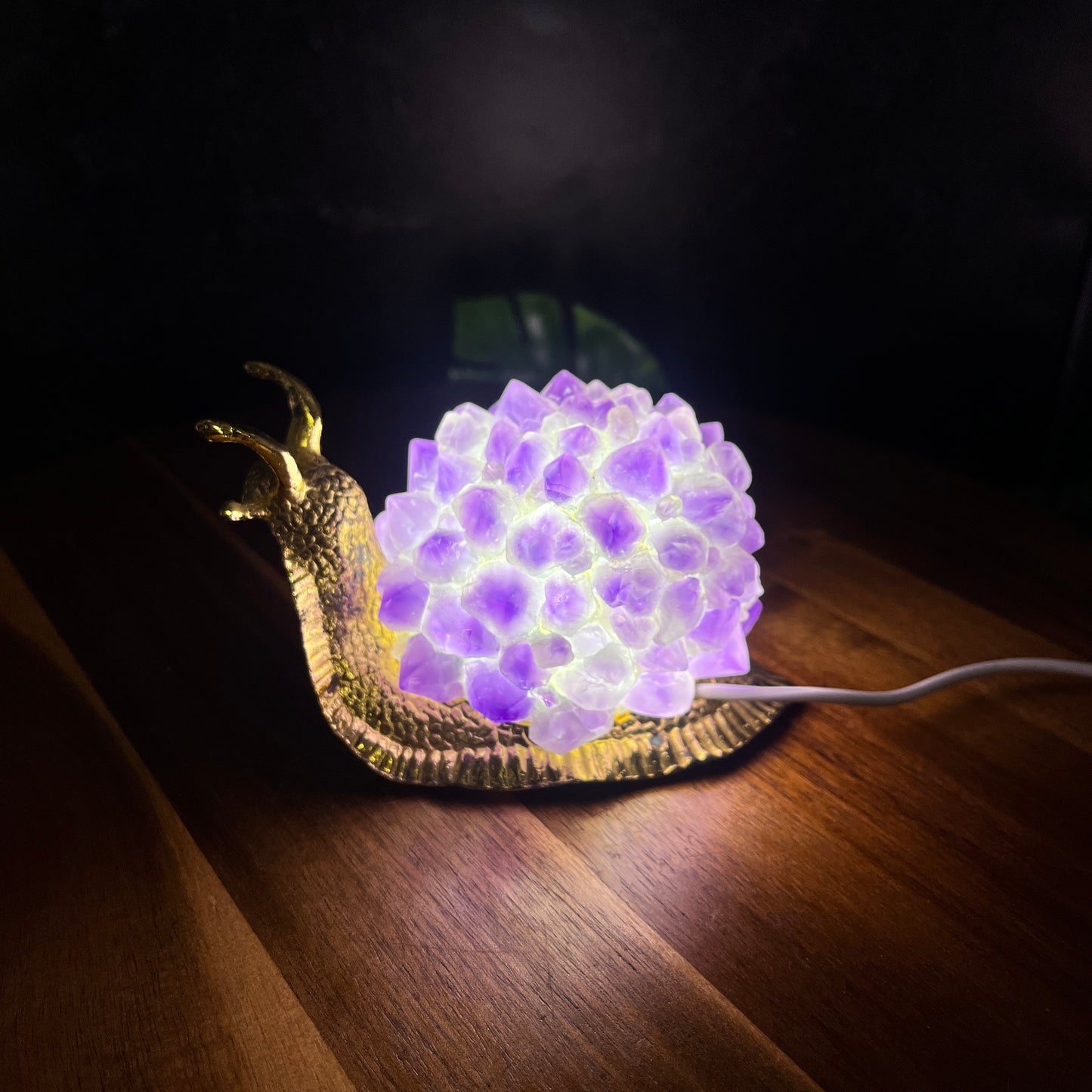 Amethyst Snail USB Lamp