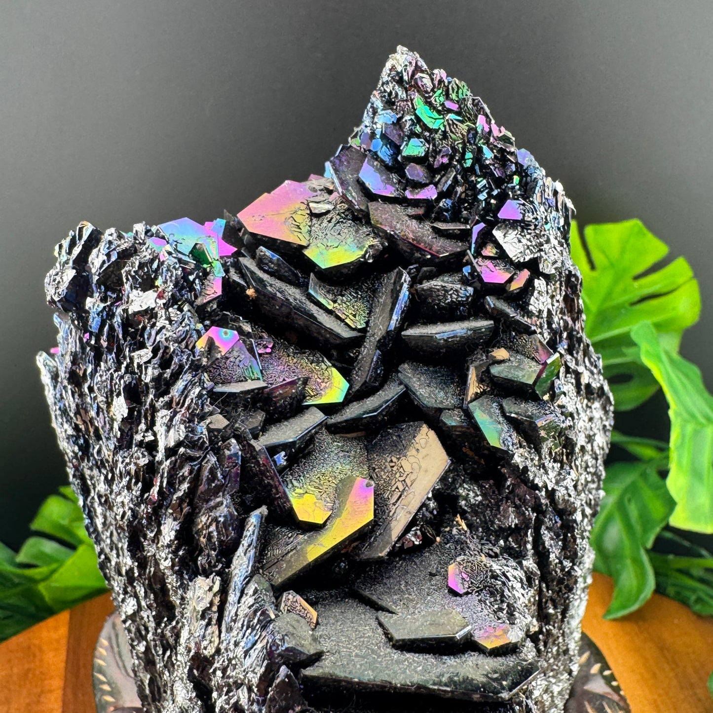 Unique “Bladed” Carborundum on Wood Stand