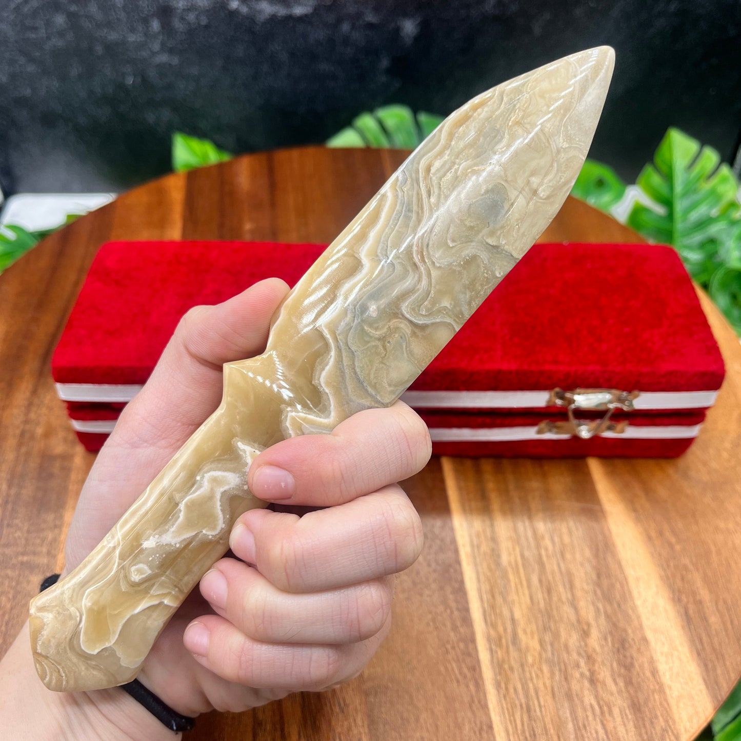 Chocolate Calcite Ceremonial Dagger