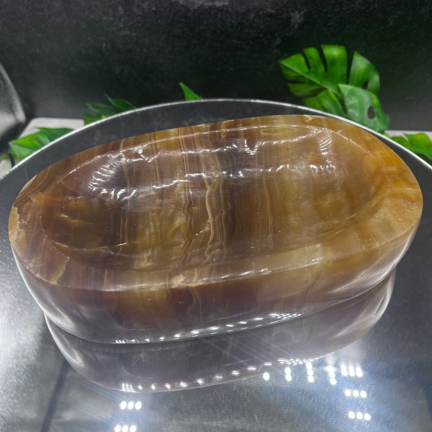 Large Honey Calcite Bowl
