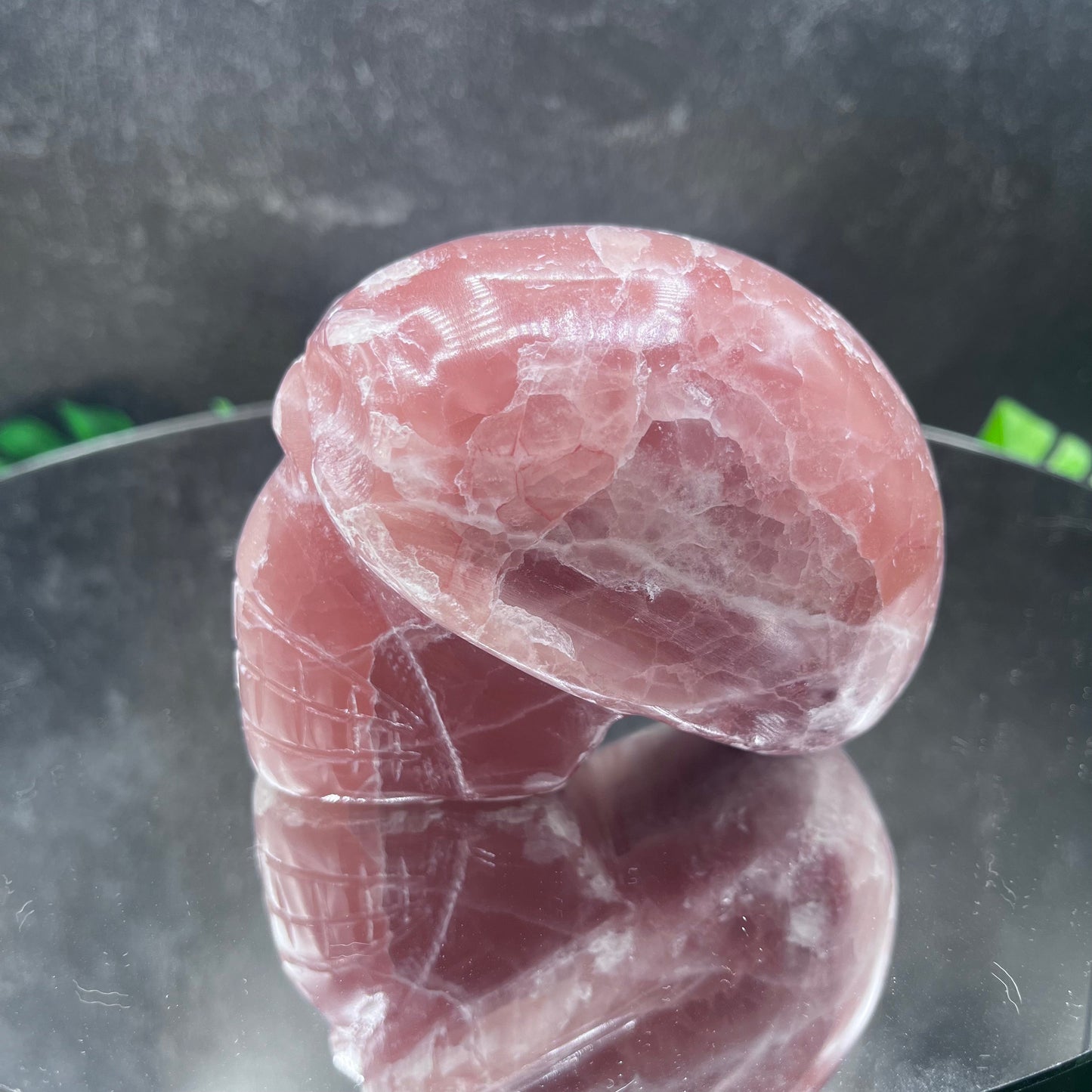 Tangerine Selenite Alien Skull