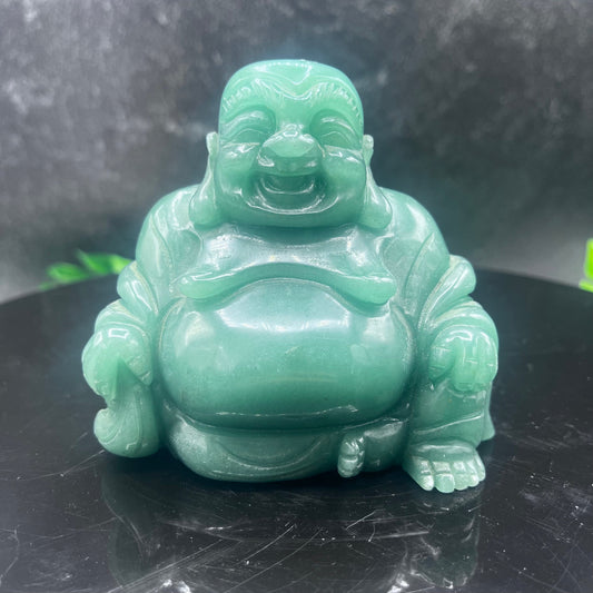 Green Aventurine Laughing Buddha