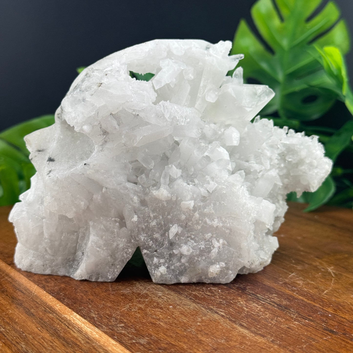 Clear Quartz Cluster Skull