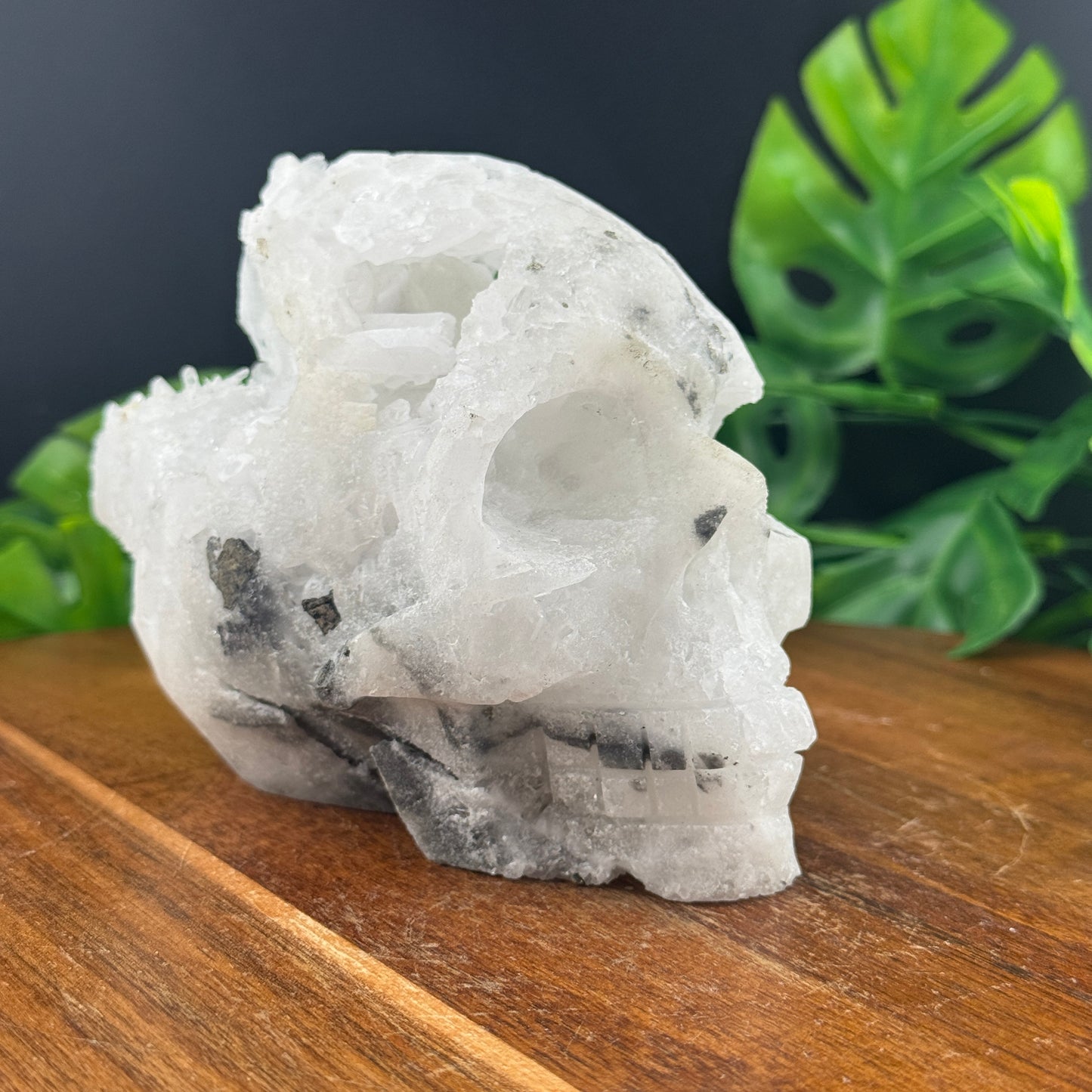 Clear Quartz Cluster Skull