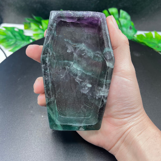 Rainbow Fluorite Coffin Bowl