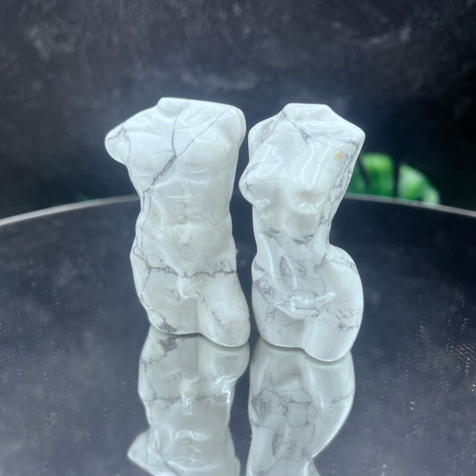 Howlite Body Carving Duo