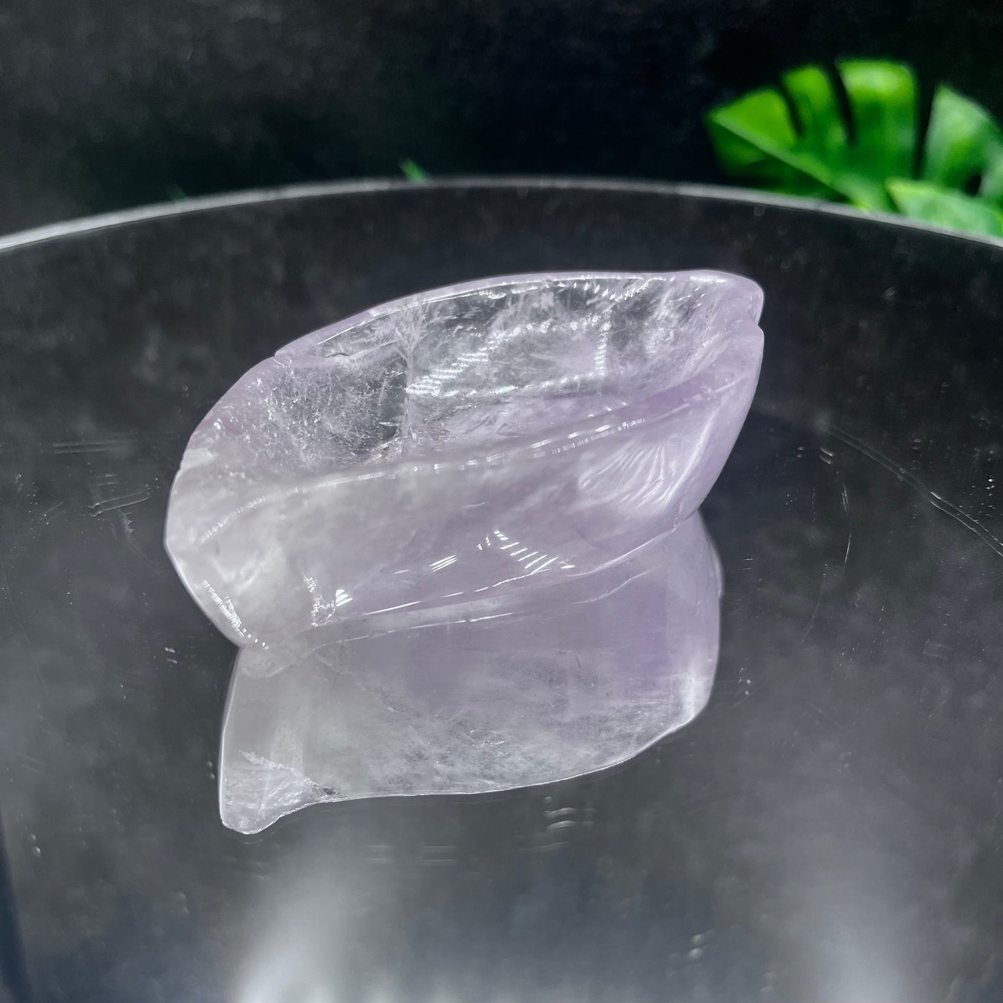 Purple Fluorite Leaf Bowl
