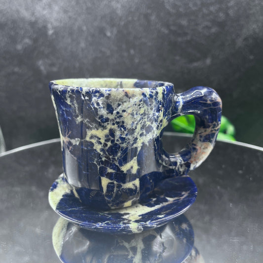 Sodalite Cup and Saucer