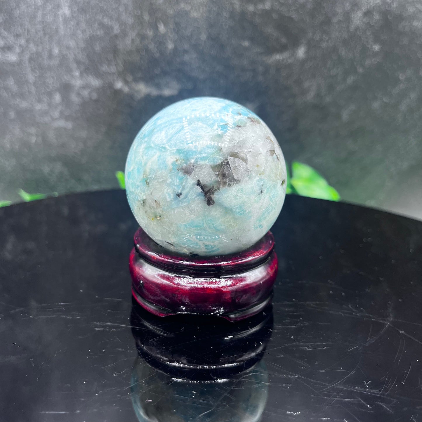 Quartz in Amazonite Sphere