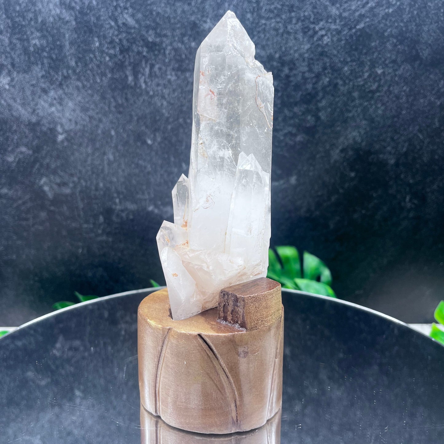 Clear Quartz Tower on Stand