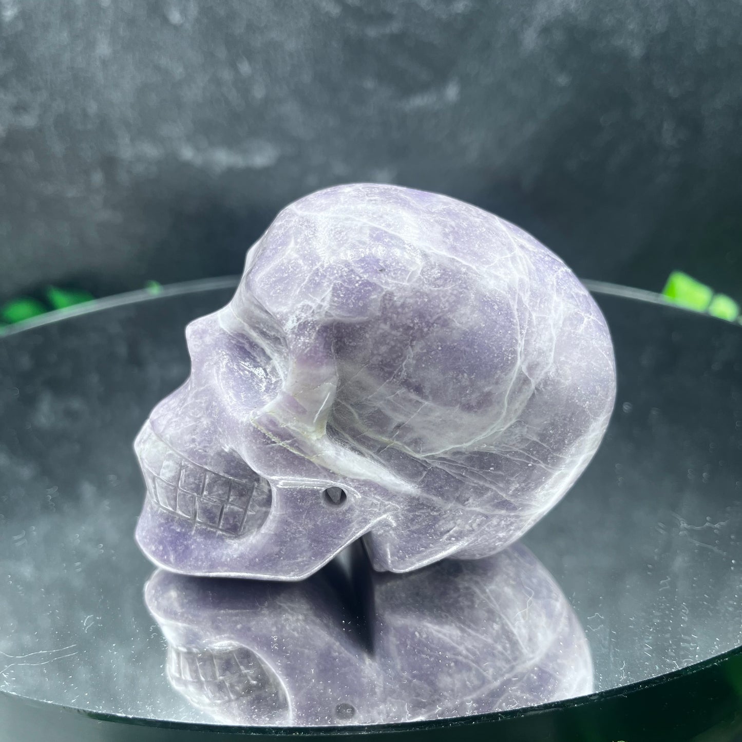 Light Purple Lepidolite Skull