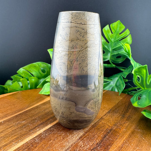 Grey Picture Jasper Small Vase