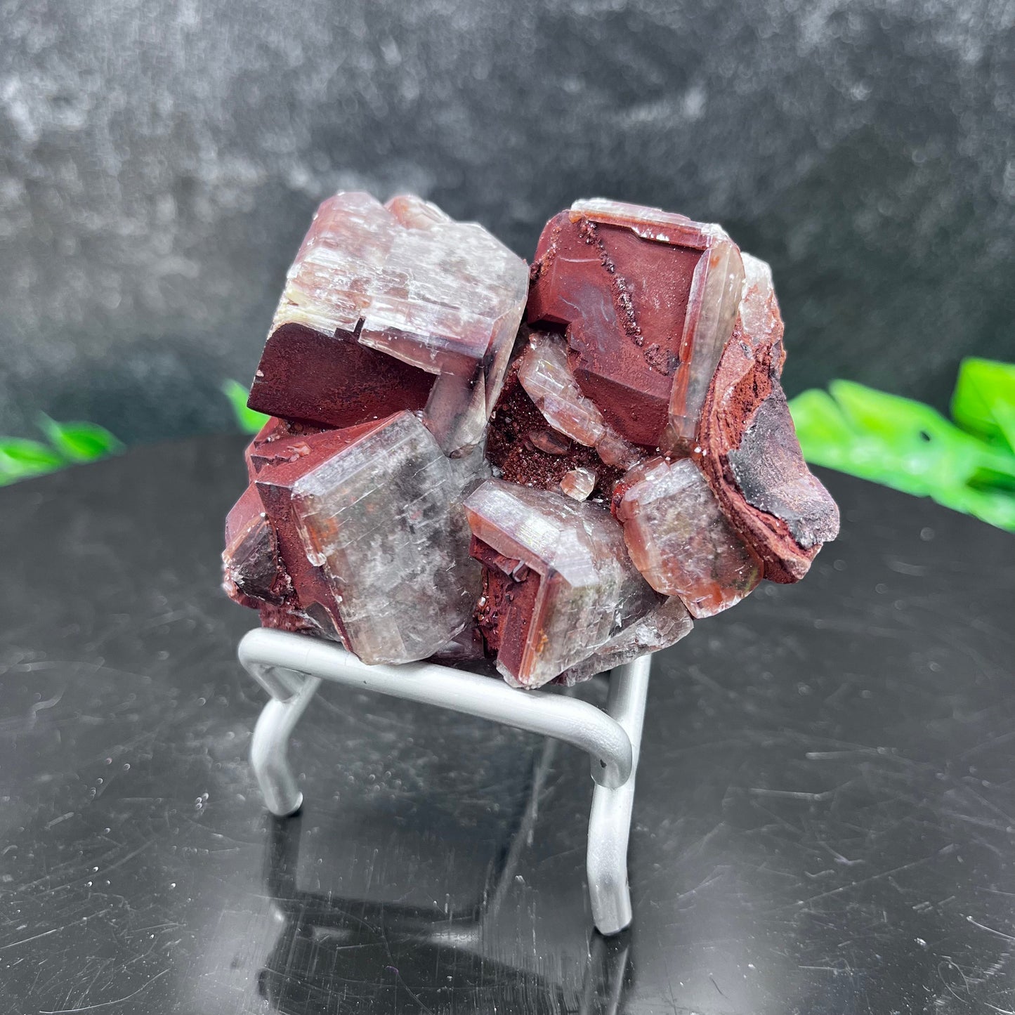 Hematite included Cubic Calcite