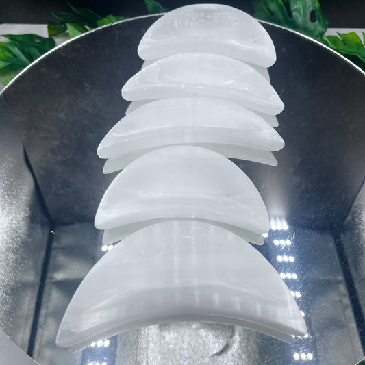 Satin Spar Moon Bowl