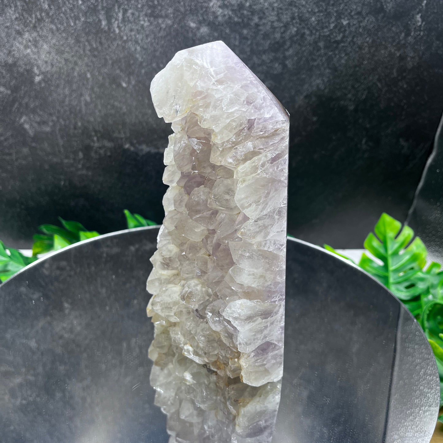 Amethyst in Quartz Cluster Tower