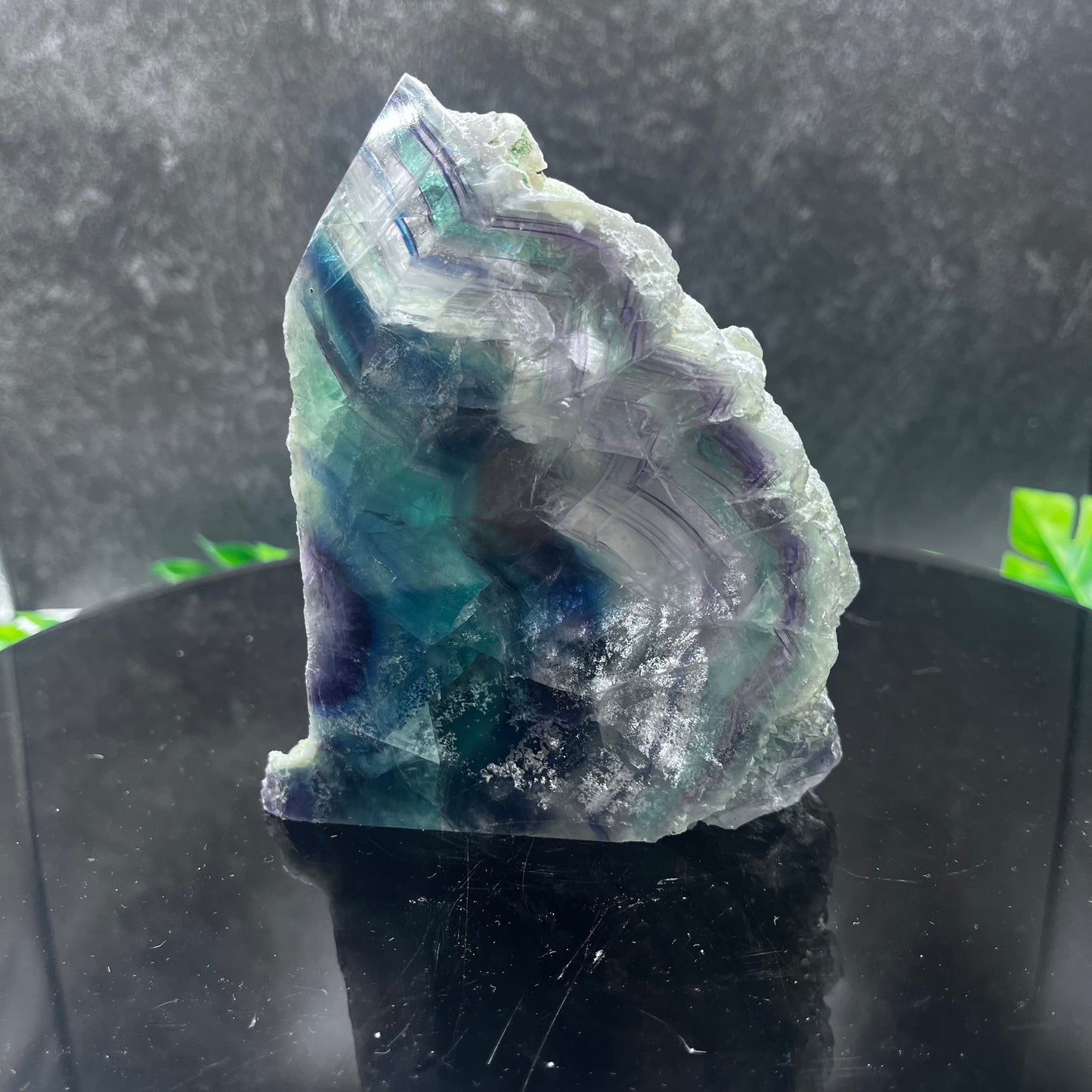 Rainbow Fluorite Slab Tower