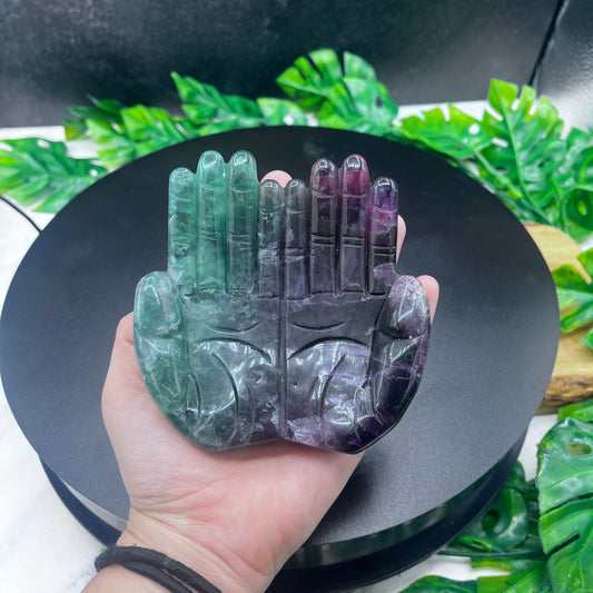 Fluorite Hands Carving