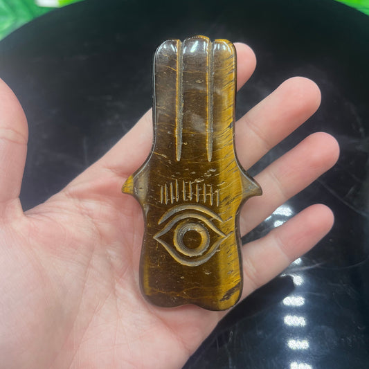 Tiger Eye Hamsa Evil Eye