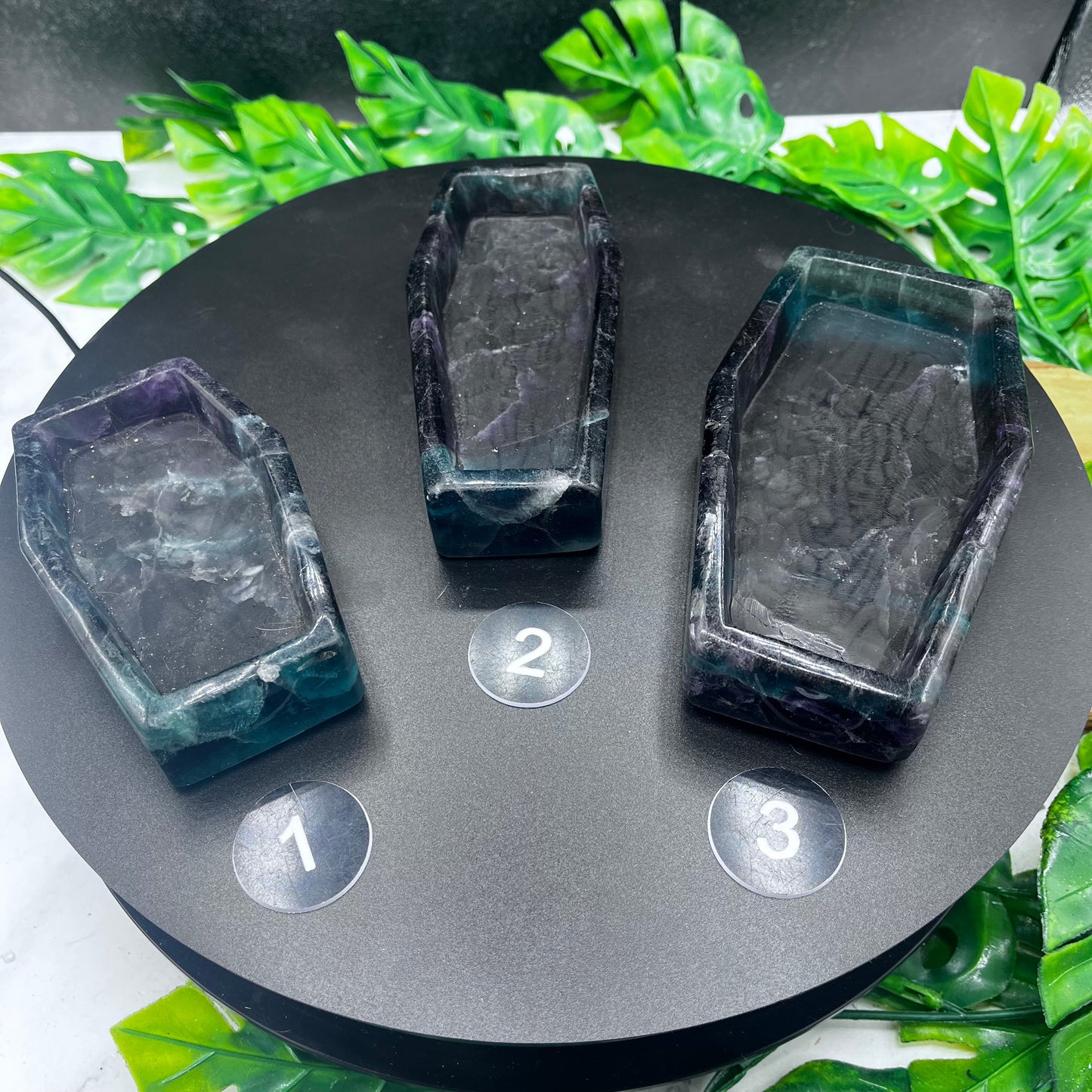 Rainbow Fluorite Coffin Bowl