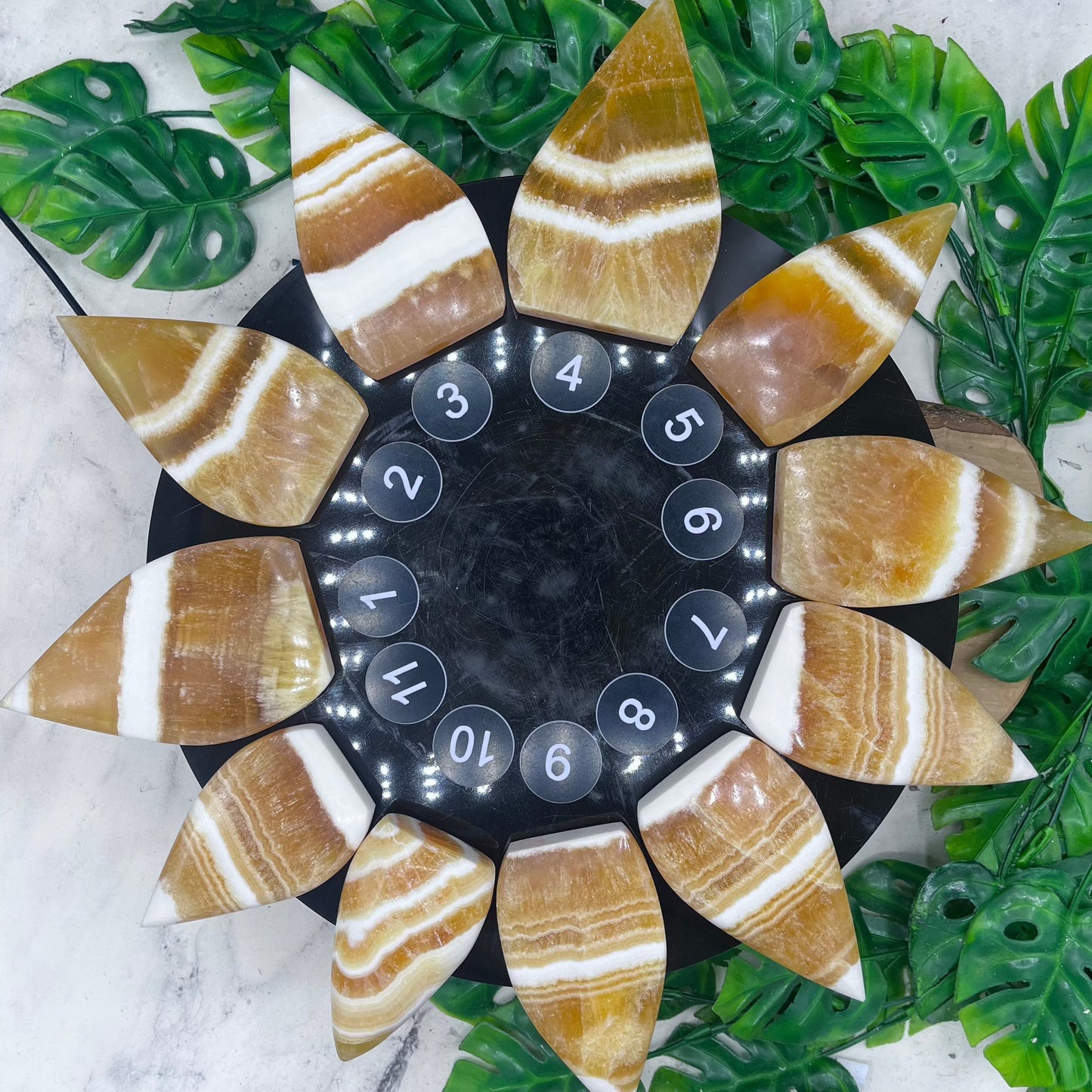 Banded Orange Calcite Flame