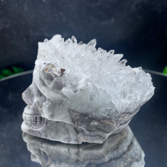 Clear Quartz Cluster Skull