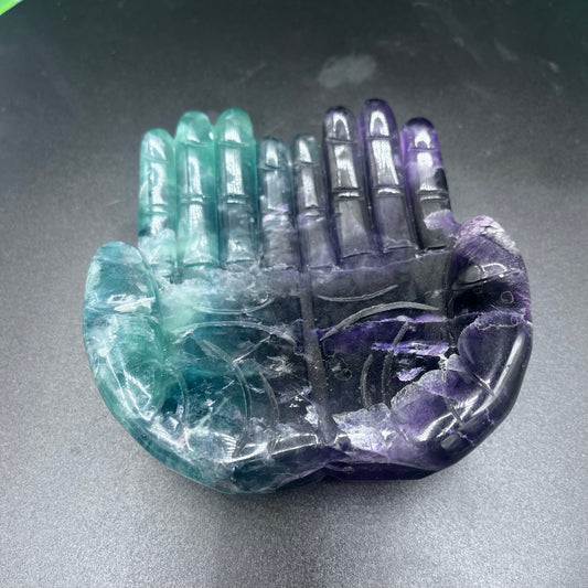 Fluorite Hands Carving