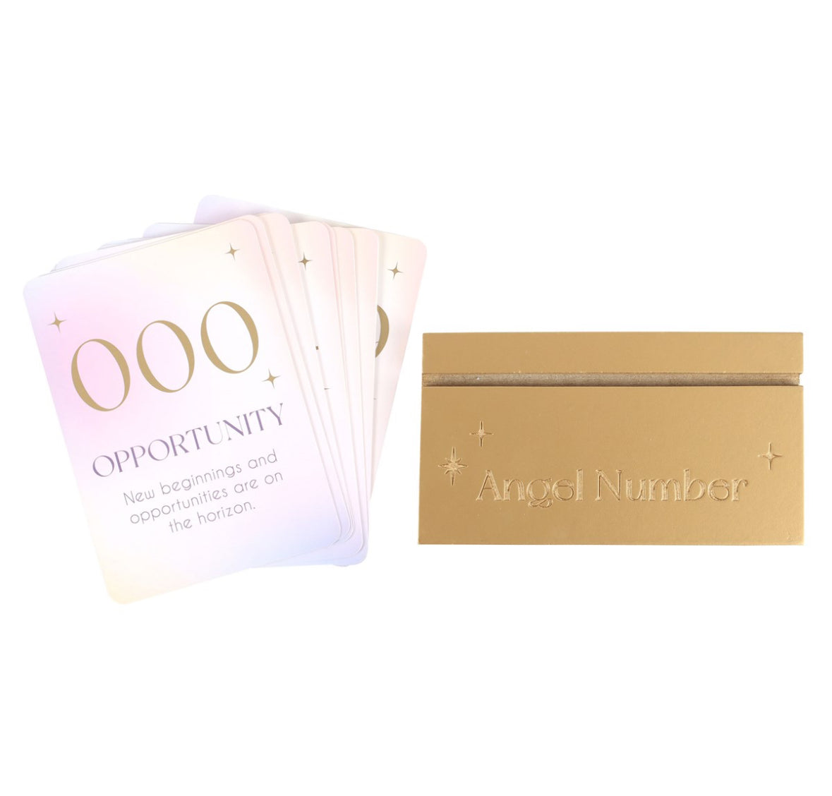 Angel Number Affirmation Cards with Wooden Stand
