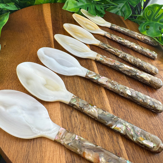 Mother of Pearl & Abalone Shell Ritual Spoon