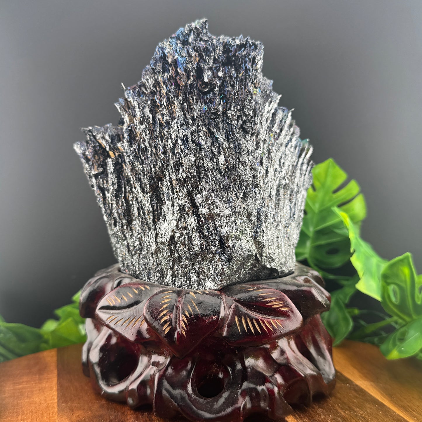 Unique “Bladed” Carborundum on Wood Stand