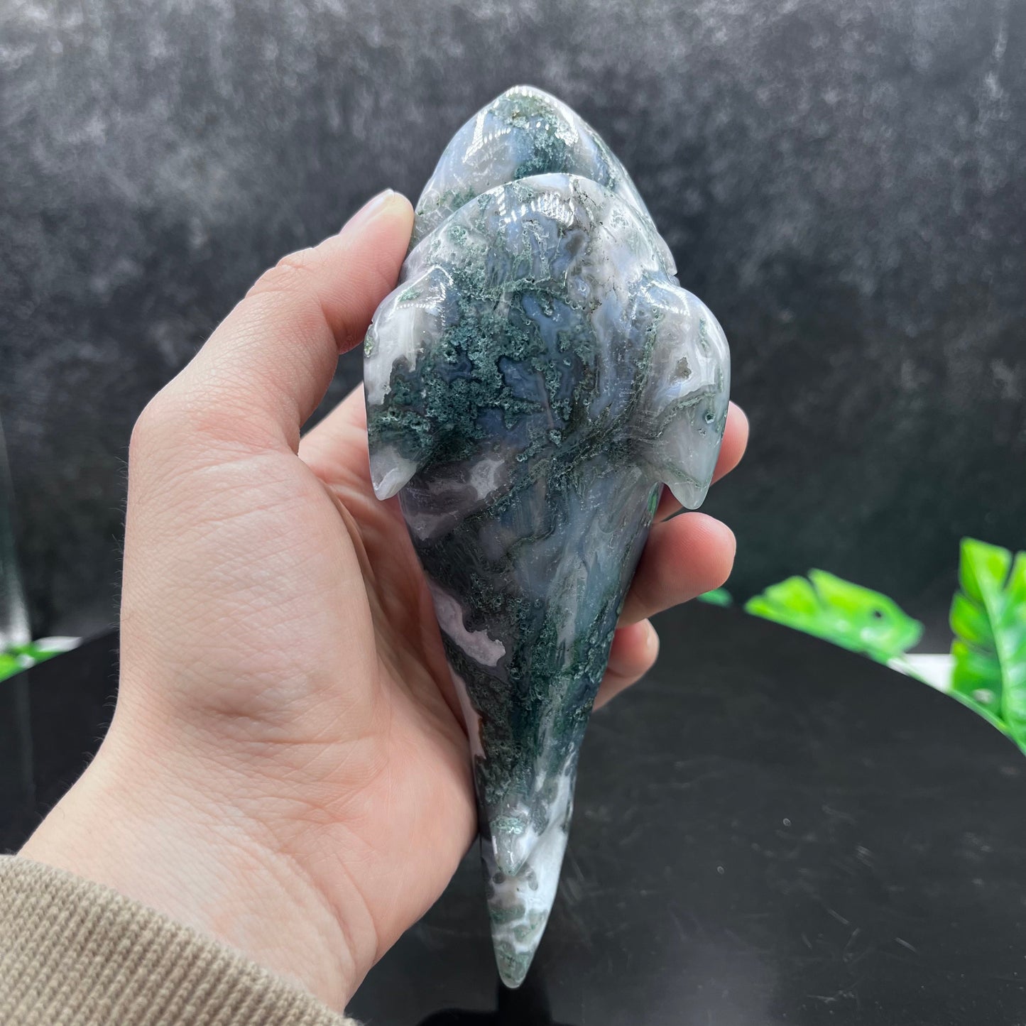 Moss Agate Shark