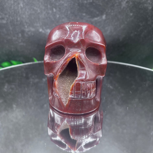 Carnelian Agate Skull