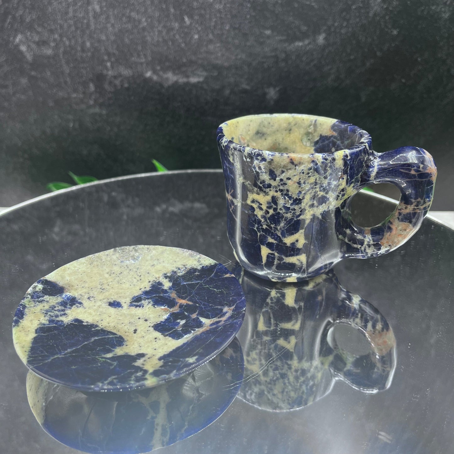 Sodalite Cup and Saucer