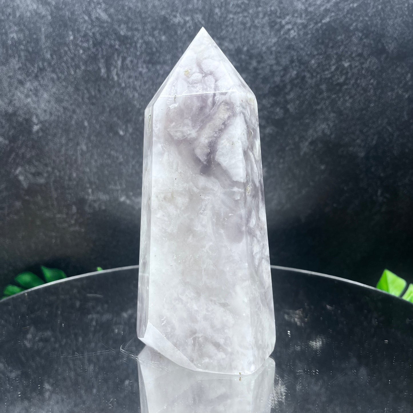 White Purple Fluorite Tower