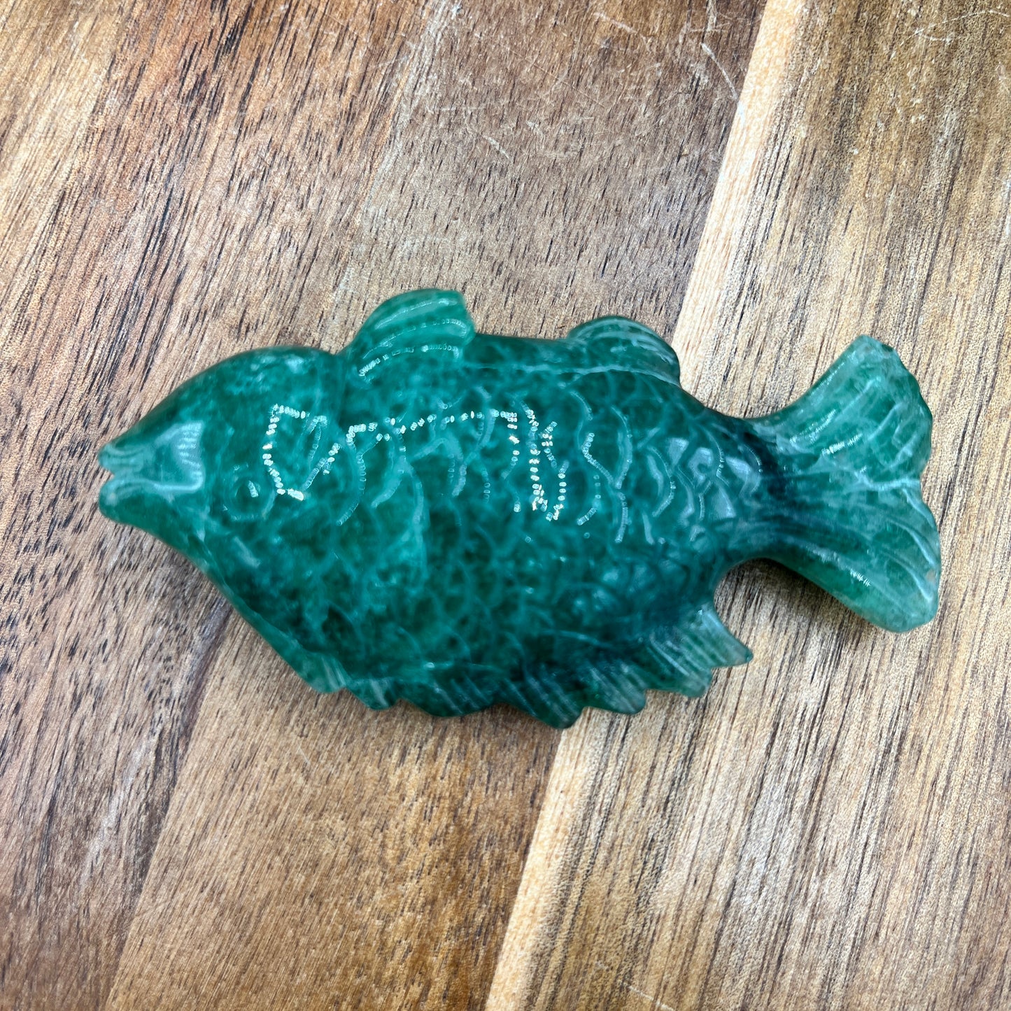 Green Aventurine Good Luck Fish