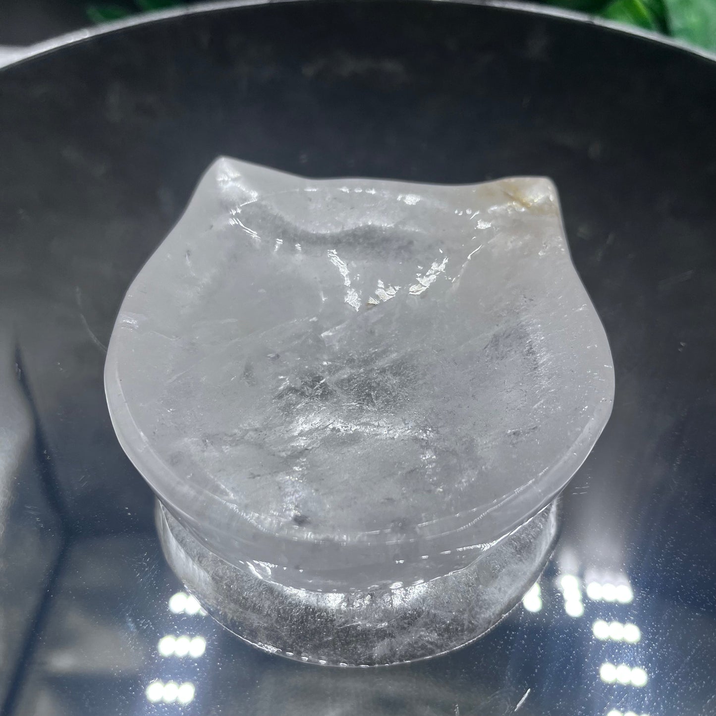 Clear Quartz Cat Bowl