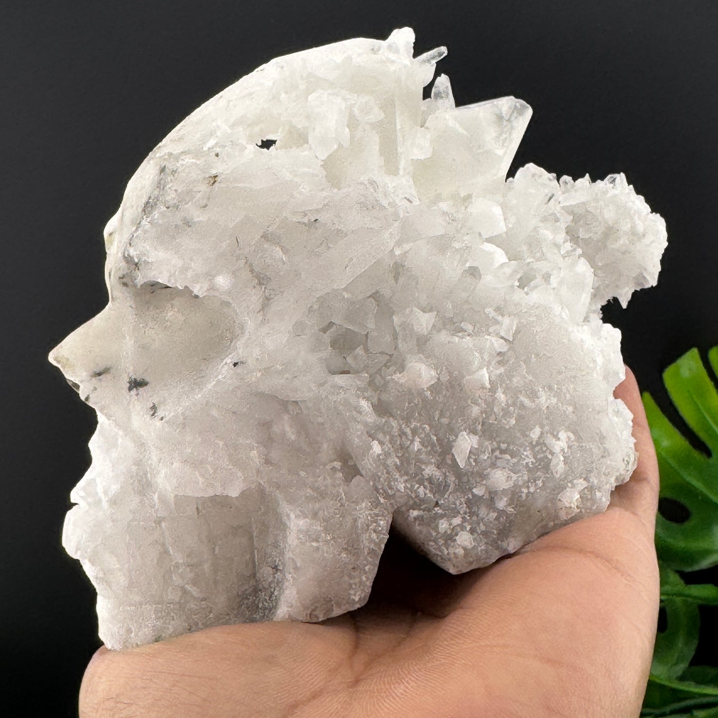 Clear Quartz Cluster Skull