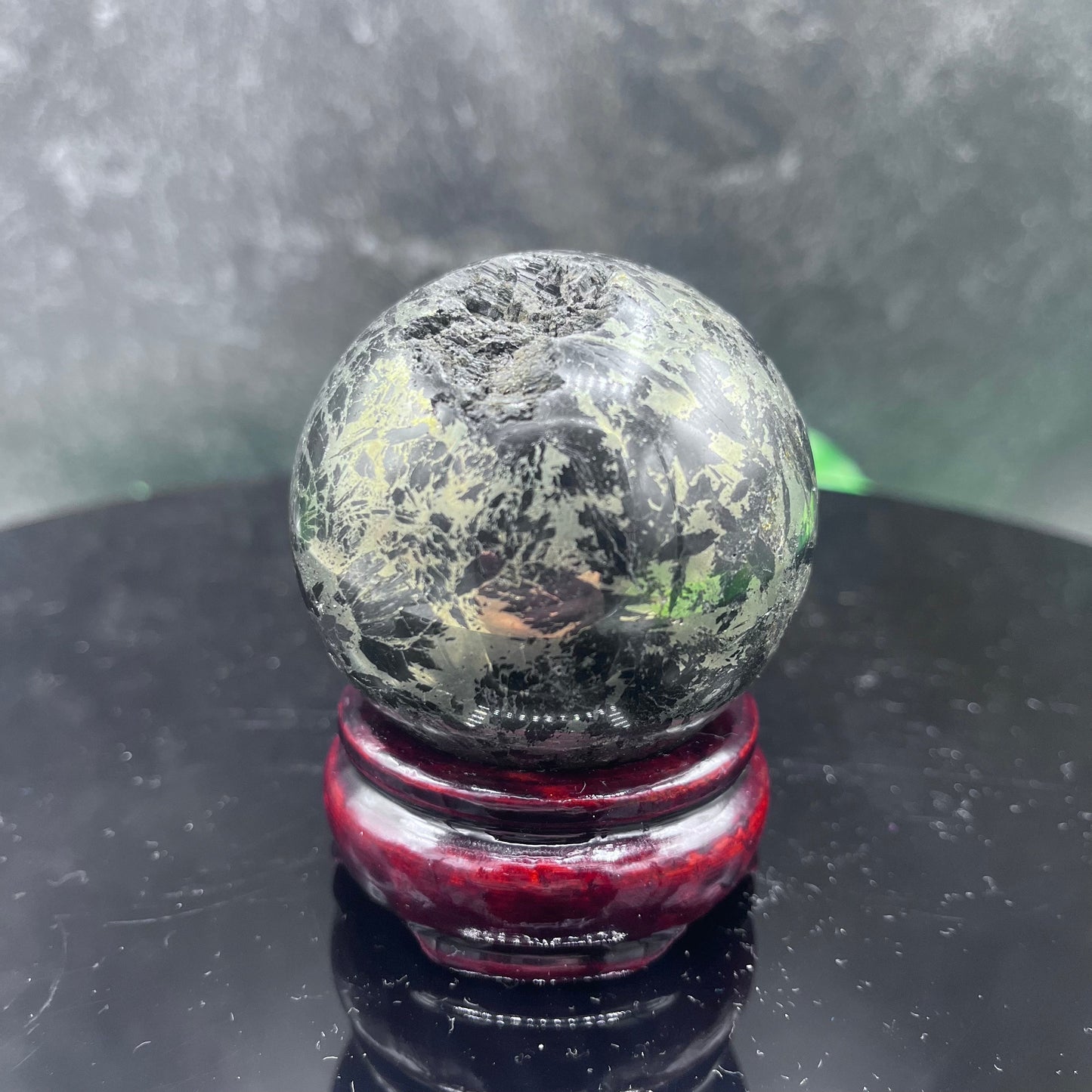 Tourmaline in Pyrite Sphere