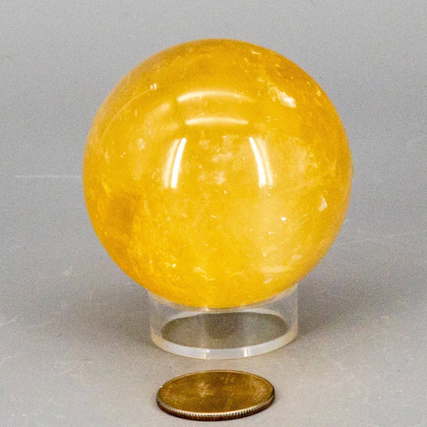 Honey Calcite Sphere 56mm, Warm Empowering Crystal