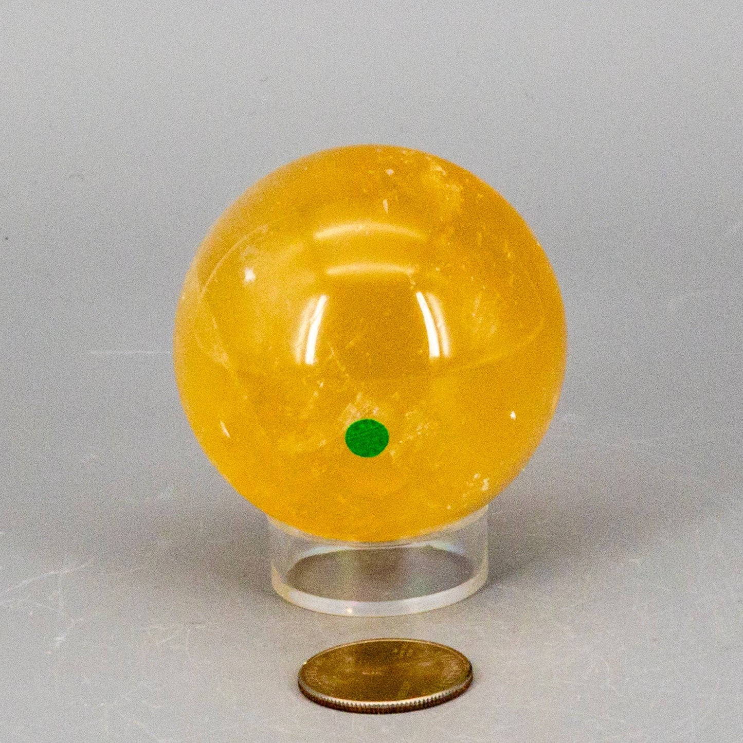 Honey Calcite Sphere 56mm, Warm Empowering Crystal