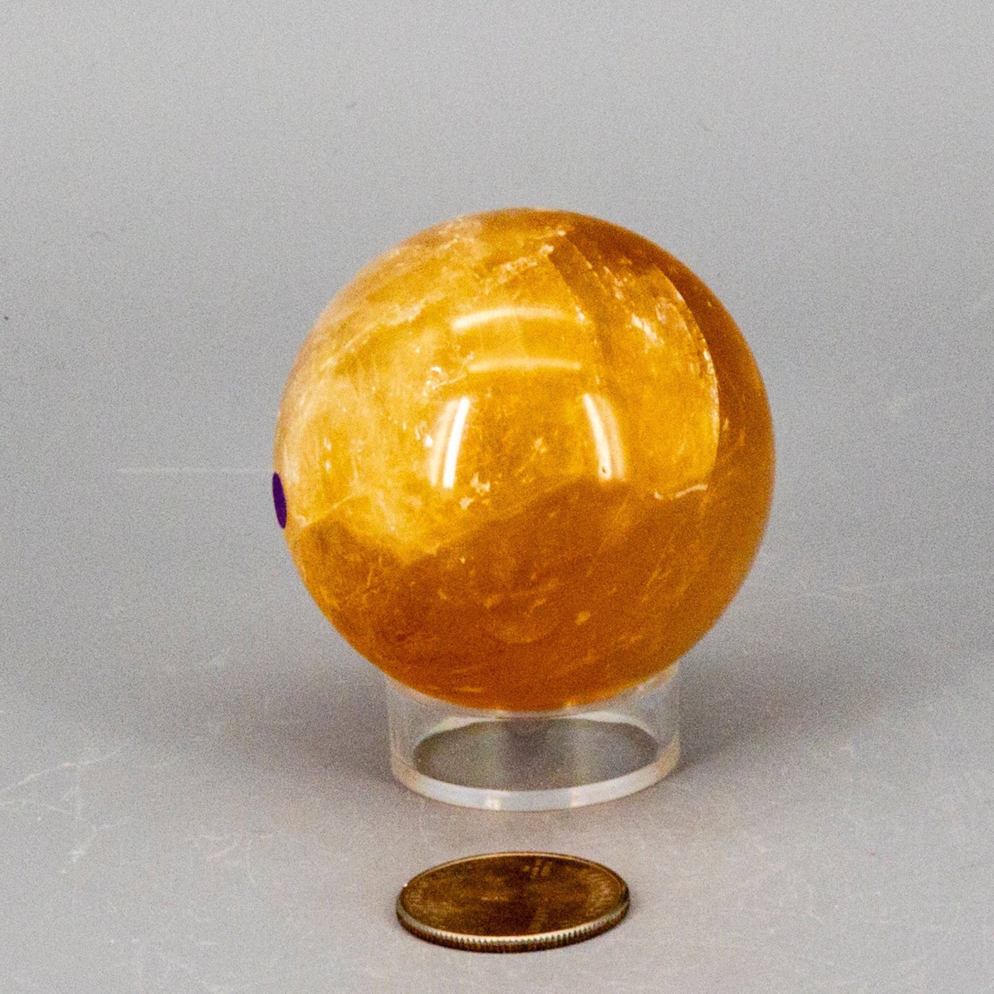Honey Calcite Sphere 56mm, Warm Empowering Crystal