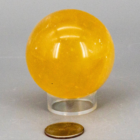 Honey Calcite Sphere 56mm, Warm Empowering Crystal